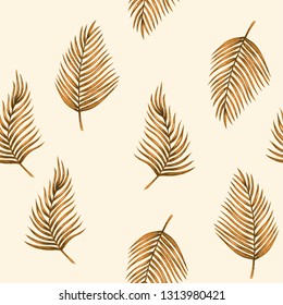 LEAF FLORAL BROWN PRINT PATTERN
