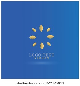 Leaf Floral Circle Logo. Symbol & Icon Vector Template.