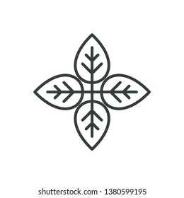 Leaf Floral Icon Vector Illustration