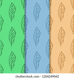 leaf floral seamless pattern