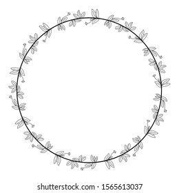 leaf and flower border motif. frame theme of vines. delimiter for text or banners with isolated white backgrounds.