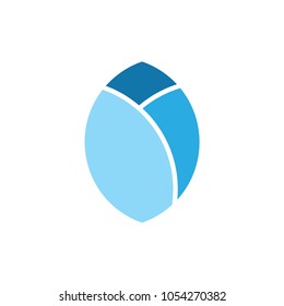 leaf flower bud simple logo vector