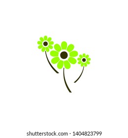 leaf and flower design logo vector