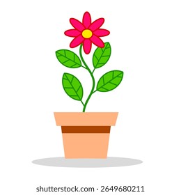 Leaf and flower designs in pots for web, etc. 