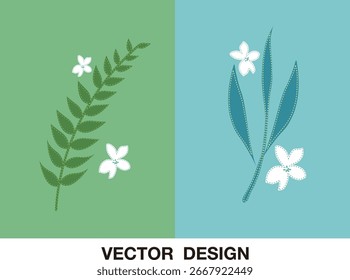 folha flor floral decoração elemento design flor ilustração arte moderna 