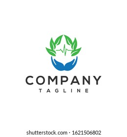 Leaf, flower, health icon logo is perfect for the business of fitness, meditation, health, nutrition