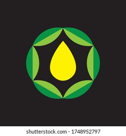 Flor de hoja con el vector de diseño del logo de Honeycomb