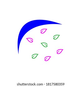 Leaf flower icon vector design illustration