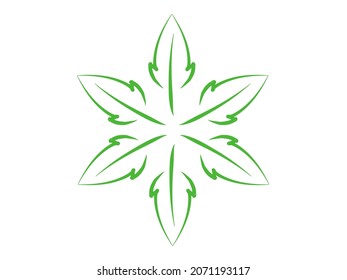 Leaf flower icon vector for design 