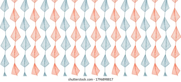 Leaf and flower line art background vector, wallpaper and print, house plant, Vector illustration.
