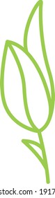 Leaf and Flower line icon. Line with editable stroke