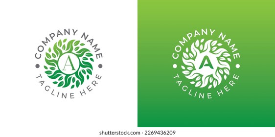Símbolo del símbolo del concepto del logotipo de la flor hoja Diseño del elemento. Floral, Ecología, Cosméticos, Spa, Salón de belleza, Boutique, Productos Naturales, Logotipo Hotel. Plantilla de ilustración de vector