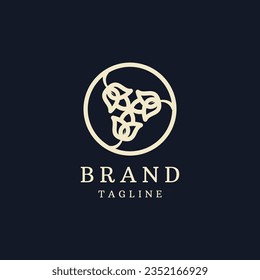 leaf and flower logo design Elegant Luxurious Pattern Motif