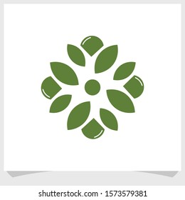 leaf flower logo design inspiration, nature logo inspiration