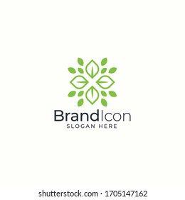 Leaf and flower logo design that suit to be placed everywhere