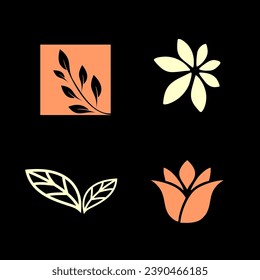 Leaf and Flower logo set