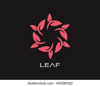 Leaf Flower Logo Vector