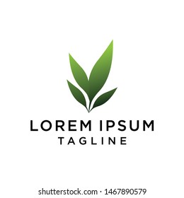 Leaf flower logo vector Illustration design template 