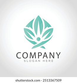 Blatt Blume Logo Vektor moderne Vorlage.