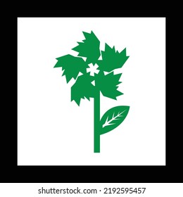 Leaf flower nature vector logo 