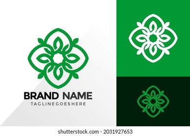 Leaf Flower Ornament Logo Design, Abstract Logos Designs Concept for Template