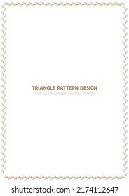 Leaf and flower pattern design with a rectangle border frame