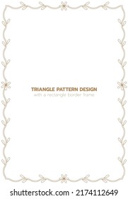 Leaf and flower pattern design with a rectangle border frame