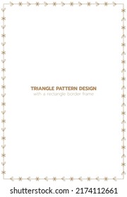 Leaf and flower pattern design with a rectangle border frame