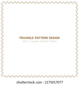 Leaf and flower pattern design with a square border frame