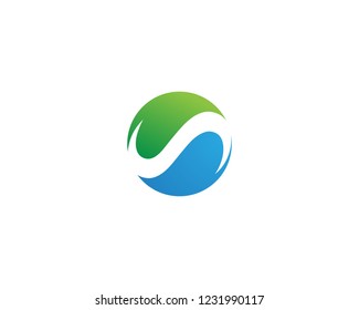 Leaf flower patterns logo nature symbol vector