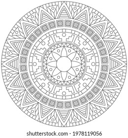 Leaf Flower Petal Coloring Mandala Art Simple Graphic Shape Vector Floral Oriental Outline Vintage Decorative Elements Pattern Illustration Islam Arabic Indian Turkish Mystic Religion Morals Lotus