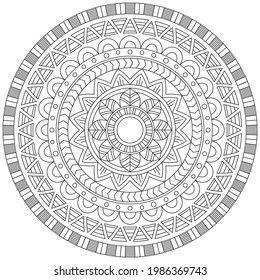 Leaf Flower Petal Coloring Mandala Art Simple Graphic Shape Vector Floral Oriental Outline Vintage Decorative Elements Pattern Illustration Islam Arabic Indian Turkish Mystic Religion Morals Lotus