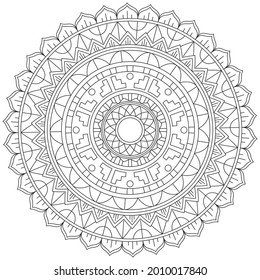 Leaf Flower Petal Coloring Mandala Art Simple Graphic Shape Vector Floral Oriental Outline Vintage Decorative Elements Pattern Illustration Islam Arabic Indian Turkish Mystic Religion Morals Lotus