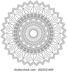 Leaf Flower Petal Coloring Mandala Art Simple Graphic Shape Vector Floral Oriental Outline Vintage Decorative Elements Pattern Illustration Islam Arabic Indian Turkish Mystic Religion Morals Lotus