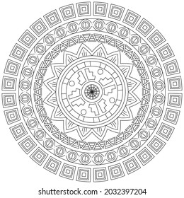 Leaf Flower Petal Coloring Mandala Art Simple Graphic Shape Vector Floral Oriental Outline Vintage Decorative Elements Pattern Illustration Islam Arabic Indian Turkish Mystic Religion Morals Lotus
