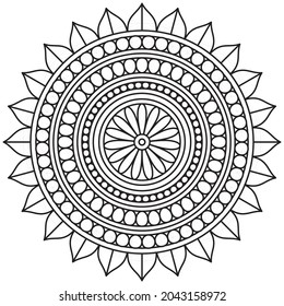 Leaf Blume Petal Farbe Mandala Kunst einfache grafische Form Vektorflorale Orientale Outline Vintage Dekorative Elemente Muster Illustration Islam Arabische indische türkische Religion Morals Lotus
