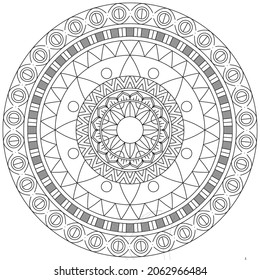 Leaf Flower Petal Coloring Mandala Art Simple Graphic Shape Vector Floral Oriental Outline Vintage Decorative Elements Pattern Illustration Islam Arabic Indian Turkish Mystic Religion Morals Lotus