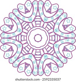 Leaf Flower Petal Coloring Mandala Art Simple Graphic Shape Vector Floral Oriental Outline Vintage Decorative Elements Pattern Illustration Islam Arabic Indian Turkish Mystic Religion Morals Lotus
