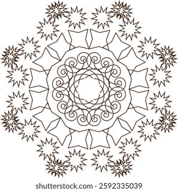Leaf Flower Petal Coloring Mandala Art Simple Graphic Shape Vector Floral Oriental Outline Vintage Decorative Elements Pattern Illustration Islam Arabic Indian Turkish Mystic Religion Morals Lotus