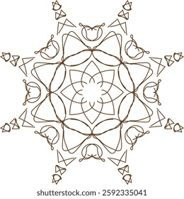 Leaf Flower Petal Coloring Mandala Art Simple Graphic Shape Vector Floral Oriental Outline Vintage Decorative Elements Pattern Illustration Islam Arabic Indian Turkish Mystic Religion Morals Lotus