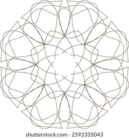 Leaf Flower Petal Coloring Mandala Art Simple Graphic Shape Vector Floral Oriental Outline Vintage Decorative Elements Pattern Illustration Islam Arabic Indian Turkish Mystic Religion Morals Lotus