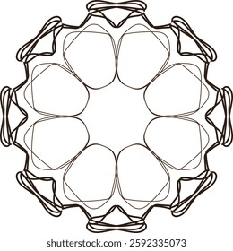 Leaf Flower Petal Coloring Mandala Art Simple Graphic Shape Vector Floral Oriental Outline Vintage Decorative Elements Pattern Illustration Islam Arabic Indian Turkish Mystic Religion Morals Lotus