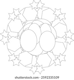 Leaf Flower Petal Coloring Mandala Art Simple Graphic Shape Vector Floral Oriental Outline Vintage Decorative Elements Pattern Illustration Islam Arabic Indian Turkish Mystic Religion Morals Lotus