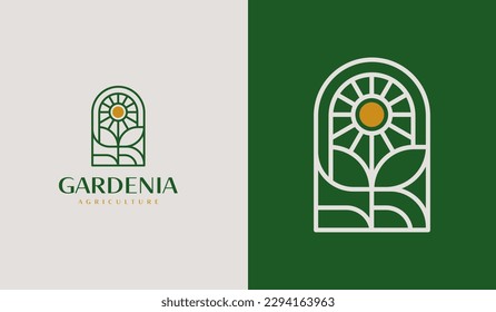 Leaf Flower Plant Agriculture Logo. Universal creative premium symbol. Vector sign icon logo template. Vector illustration