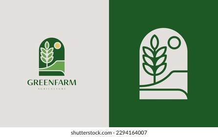 Leaf Flower Plant Agriculture Logo. Universal creative premium symbol. Vector sign icon logo template. Vector illustration