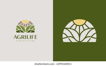 Leaf Flower Plant Agriculture Logo. Universal creative premium symbol. Vector sign icon logo template. Vector illustration