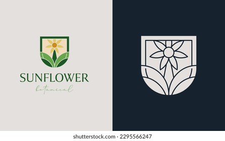 Leaf Flower Plant Agriculture Logo. Universal creative premium symbol. Vector sign icon logo template. Vector illustration