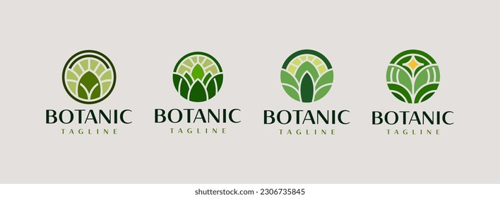 Leaf Flower Plant Agriculture Logo. Universal creative premium symbol. Vector sign icon logo template. Vector illustration