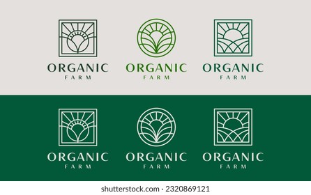 Leaf Flower Plant Agriculture Logo. Universal creative premium symbol. Vector sign icon logo template. Vector illustration