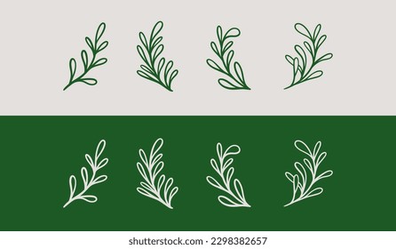 Leaf Flower Plant Handdrawn Logo Icon. Universal creative premium symbol. Vector sign icon logo template. Vector illustration